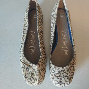 Toms Leopard Suede Ballet Flat - Like New